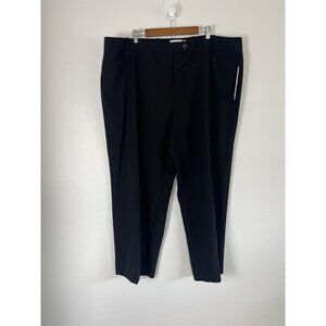 Calvin Klein Women's Plus Size 24W Black Office Pants Modern Fit Trousers NWT